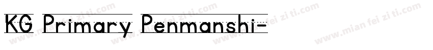KG Primary Penmanshi字体转换